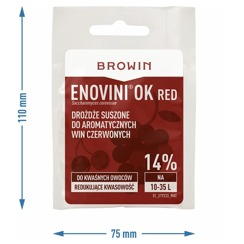Enovini® OK RED - vinařské kvasnice snižující kyselost 7 g - 4