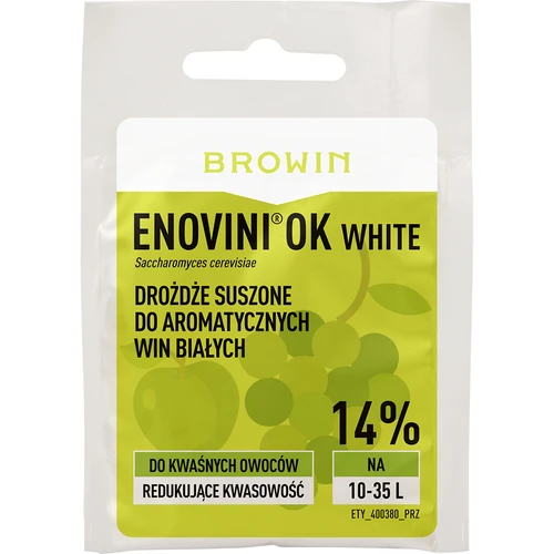 Enovini® OK WHITE - vinařské kvasnice snižující kyselost 7 g