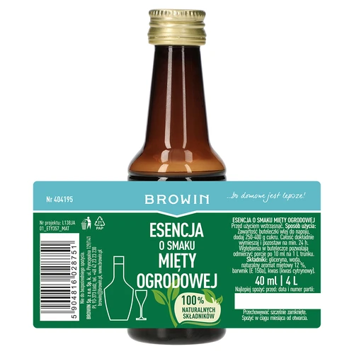 Esence s chutí zahradní máty, na 4 l, 40 ml - 4