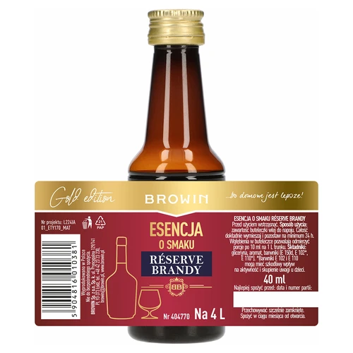 Esence s příchutí Reserve Brandy, 40 ml, na 4 l - 4
