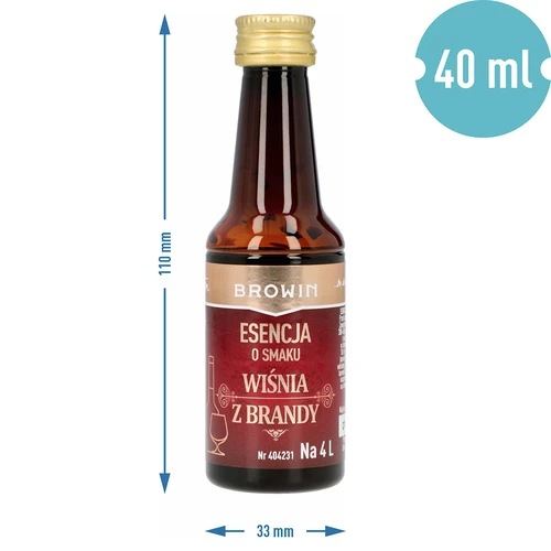 Esence s příchutí Třešeň s brandy, 40 ml - na 4 L - 6