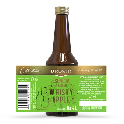 Esence s příchutí Whisky Apple - 40 ml, na 4L - 4