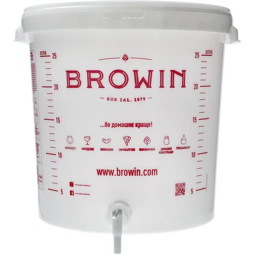 Fermentační nádoba 30 L s víkem, kohoutkem a trubičkou UA - 4