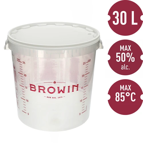 Fermentační nádoba 30L s potiskem a 3 trubičkami - 10