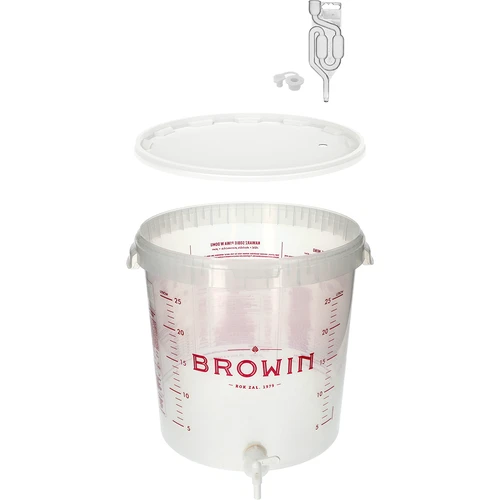 Fermentační nádoba 30L s potiskem, kohoutkem a 3 trubičkami - 4