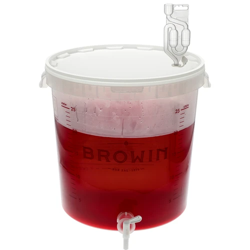 Fermentační nádoba 30L s potiskem, kohoutkem a 3 trubičkami - 9