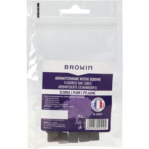 Francouzské dubové kostky, silně opékané, aromatizované - švestka, 20g - 2