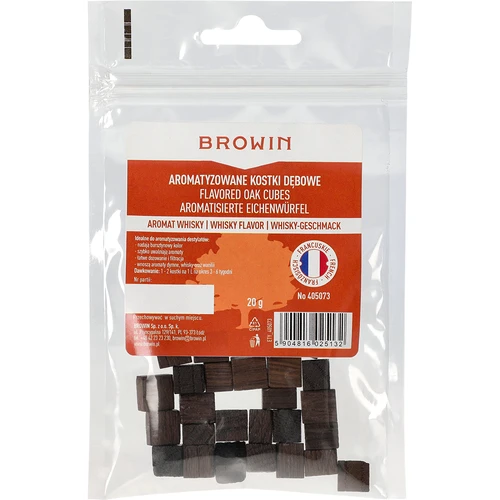 Francouzské dubové kostky, silně opékané, aromatizované - Whisky, 20g - 2