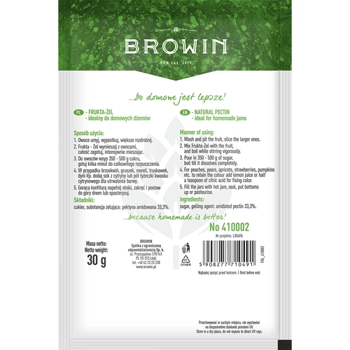 Frukta-Žel - Pektin na džemy a marmelády, 30 ks. - 3