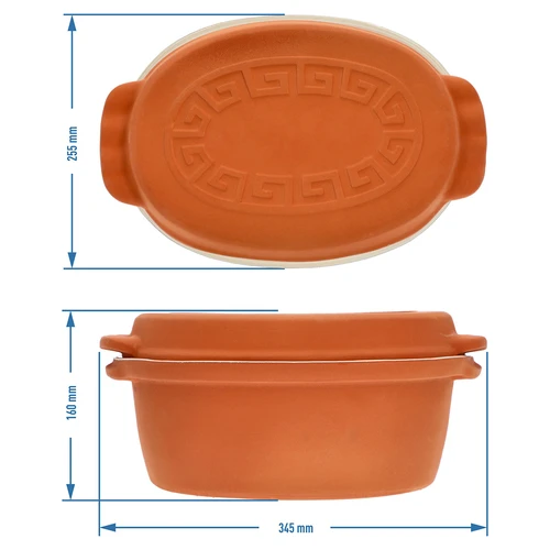 Glazovaný římský hrnec 4,5 L (meandry) - 9