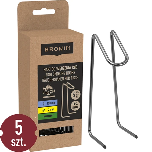 Háčky na uzení ryb - dvojité - 5 ks.