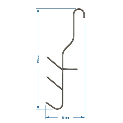 Háčky na uzení ryb - trojité, 5 ks. - 3