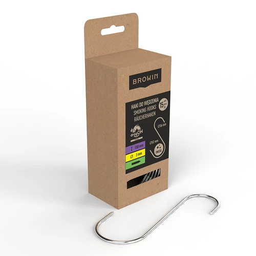 Háčky na uzení - S, ostré 3mm x 150mm 15 ks. - 2