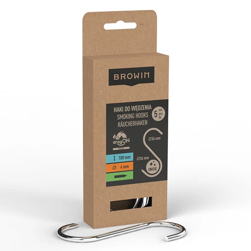 Háčky na uzení - S, ostré, 4mm x 100mm 5 ks - 2