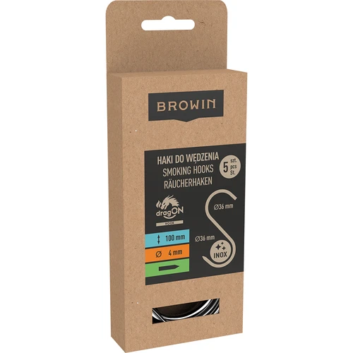 Háčky na uzení - S, ostré, 4mm x 100mm 5 ks - 5