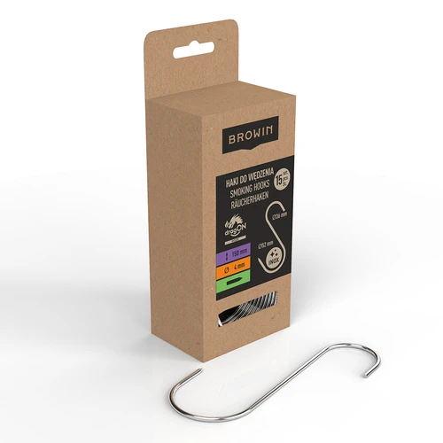 Háčky na uzení - S, ostré 4mm x 150mm 15 ks. - 2