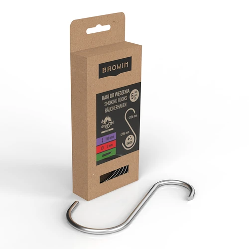 Háčky na uzení - S, řezané 45° 5mm x 150mm 5 ks. - 2