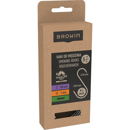 Háky do udírny – S, seříznuté 45°, 4 mm x 150 mm, 5 ks - 3