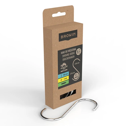 Háky na uzení – S, ostřené, 3 mm x 100 mm, 5 ks - 2