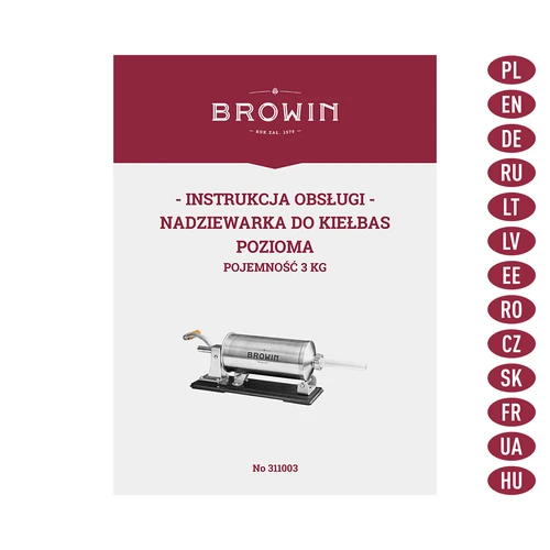 Horizontální plnička na klobásy 3 kg - 10