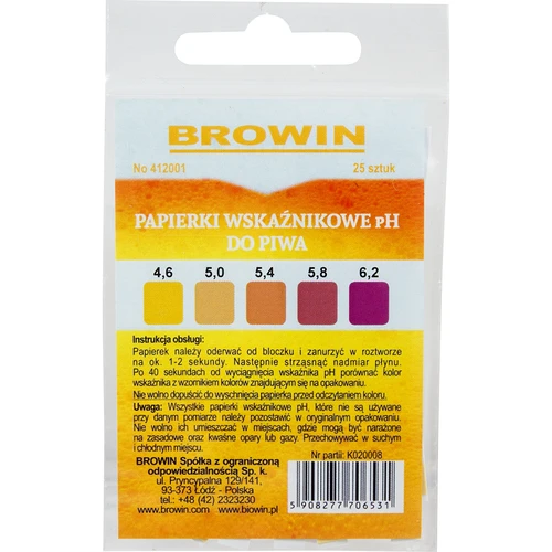 Indikační pH papírky na pivo - lakmusové
