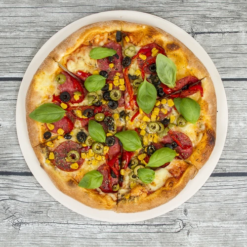 Kámen na pizzu kulatý, vyrobený z kordieritu, průměr 33 cm - 17