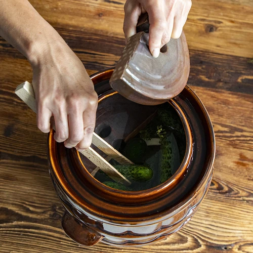 Kámen na závaží do sudů, kameninový, fi 15 cm - 7