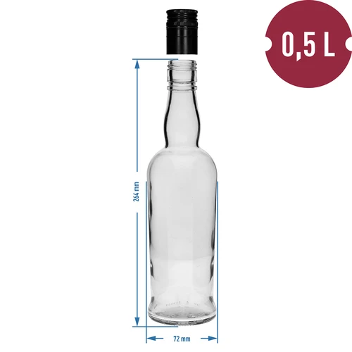 Kapitanova láhev 500 ml s uzávěrem - 4