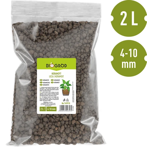 Keramzit pro pokojové rostliny, zahradnictví a lesy ve skle, 4-10 mm, 2L - 3