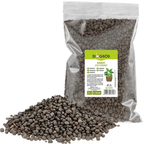 Keramzit pro pokojové rostliny, zahradnictví a lesy ve skle, 4-10 mm, 2L