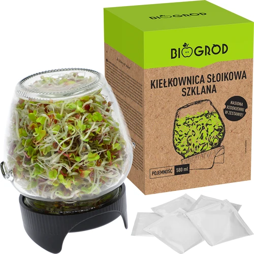 Klíčidlo ve sklenici Twist-off + 5 balení semen - 5