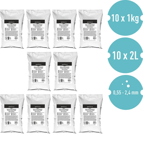 Kokosové aktivní uhlí 1 kg x 10 - sada - 2