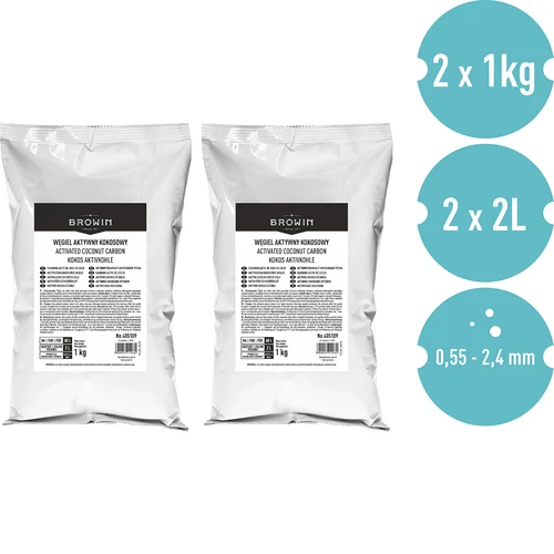 Kokosové aktivní uhlí 1 kg x 2 - sada - 2