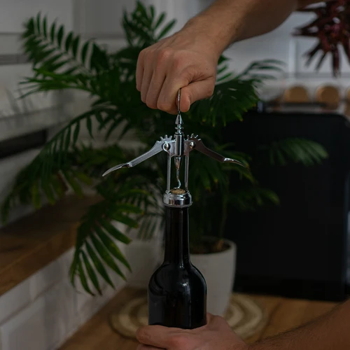 Kovová vývrtka - tradiční - stříbrná - 4