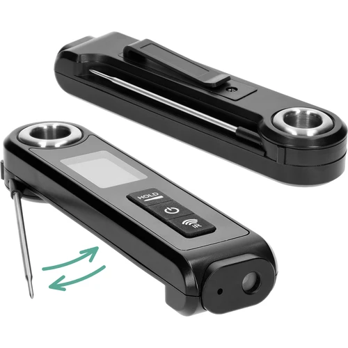 Kuchyňský infračervený teploměr, kompaktní, se skládací sondou - 4