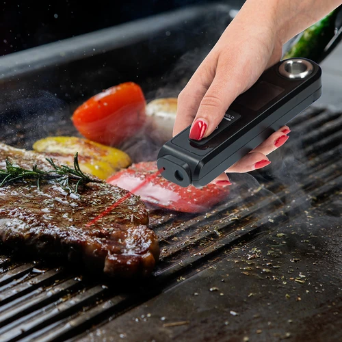 Kuchyňský infračervený teploměr, kompaktní, se skládací sondou - 14