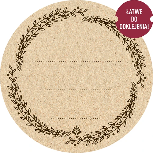 Kulaté etikety fi 66,5mm na víčka/sklenice - 20ks