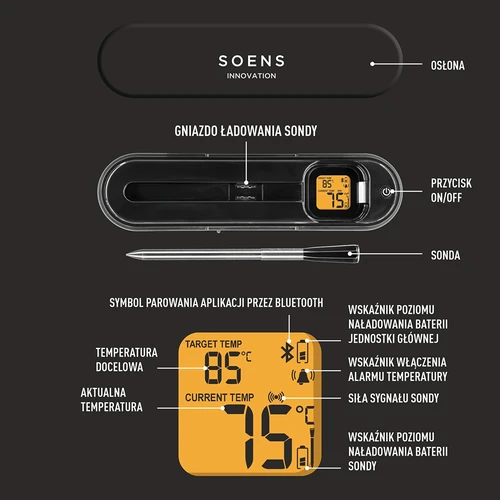 Kulinární teploměr s bezdrátovou sondou Bluetooth - 7