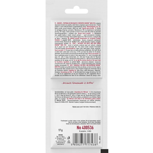 Kvasnice Bayanus + živná sůl - bílá a růžová vína - 2