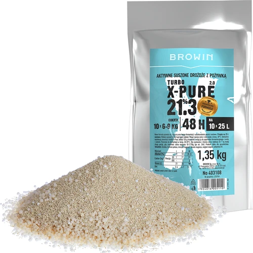 Kvasnice Turbo X-Pure 21,3%, 10 x 25 L, 1,35 kg - 2