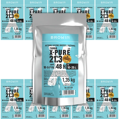 Kvasnice Turbo X-Pure 21,3%, 10 x 25 L, 1,35 kg - 6