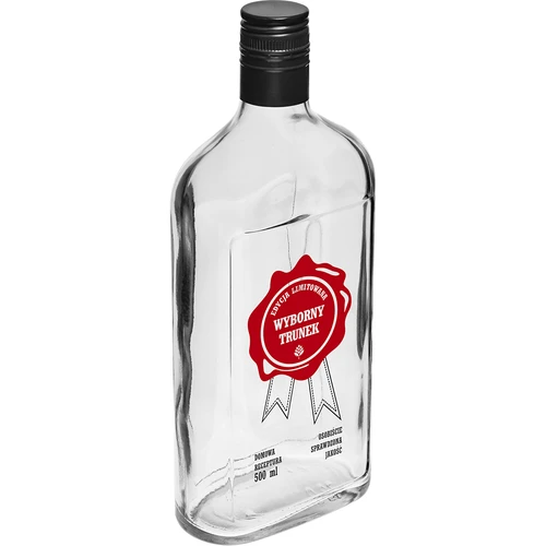 Láhev 0,5 L s uzávěrem a dvoubarevným potiskem Vyborný Trunek - 4 ks - 4