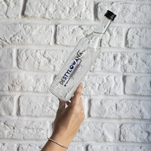 Láhev 0,5 L s uzávěrem a potiskem Destilovaná - 4 ks. - 8