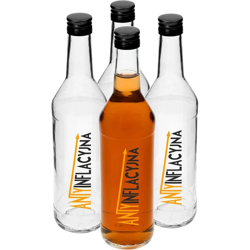 Láhev 0,5 L se šroubovacím uzávěrem a potiskem Antiinflace - 4 ks