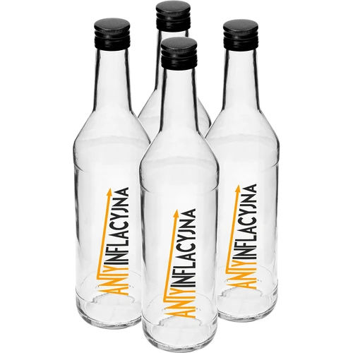 Láhev 0,5 L se šroubovacím uzávěrem a potiskem Antiinflace - 4 ks - 2