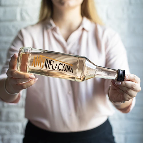 Láhev 0,5 L se šroubovacím uzávěrem a potiskem Antiinflace - 4 ks - 8