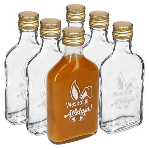 Láhev 200ml se šroubovacím uzávěrem, potisk KRÁLIČÍ UŠI 6ks