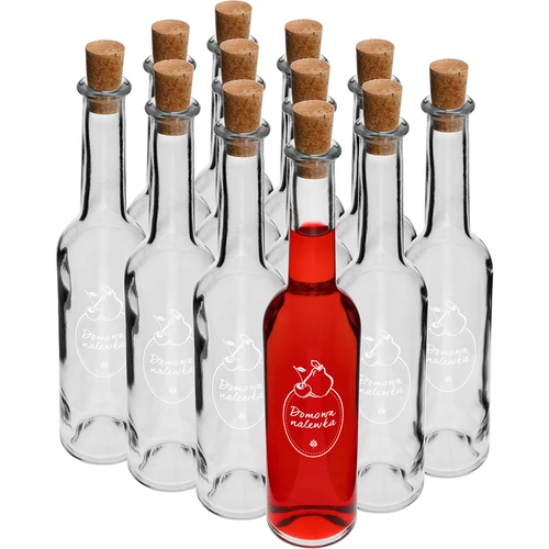 Láhev 350 ml s korkem, potisk Domácí likér - 5