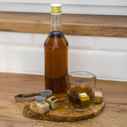 Láhev 500 ml na vodku rovná se šroubovacími uzávěry - 8 ks - 8