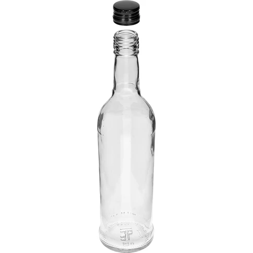 Láhev 500 ml Štíhlá, s černým uzávěrem, na vodku, 6 ks - 4